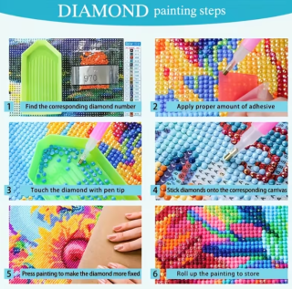 Preview: Diamond Painting Mädchen und die Maus